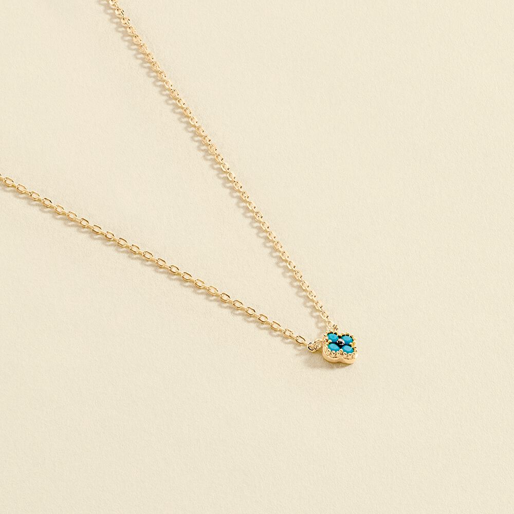 Collar corto BELOVED - Turquesa / Oro - Collares  | Agatha