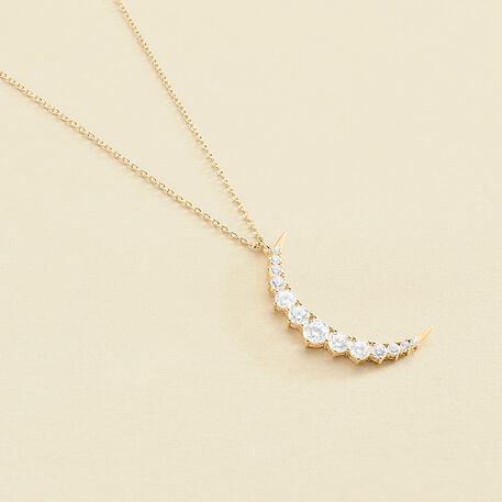 Collar largo CREPUSCULE - Cristal / Dorado - Collares  | Agatha
