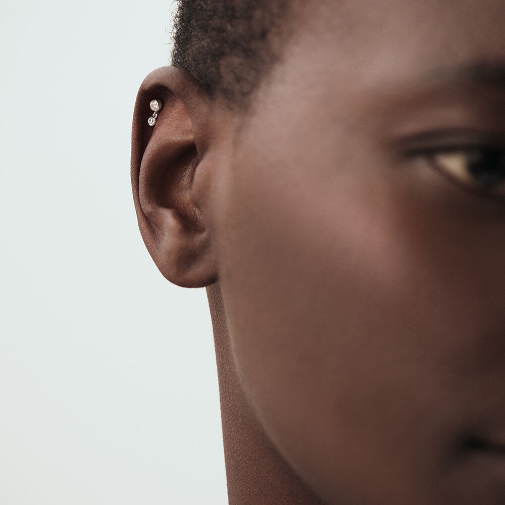 Piercing Hélix & Tragus MIX& MATCH - Cristal / Plateado - Piercings  | Agatha