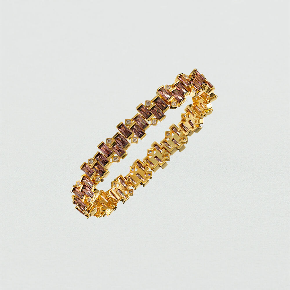 Pulsera de cadena GRETA - Rosa / Oro - Pulseras  | Agatha