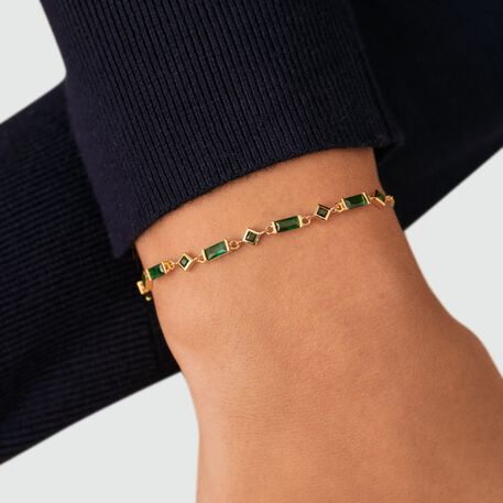 Pulsera de cadena JANET - Verde / Dorado - Pulseras  | Agatha