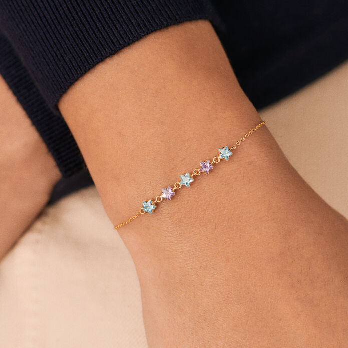 Pulsera de cadena SPACEAG - Multicolor / Oro - Pulseras  | Agatha