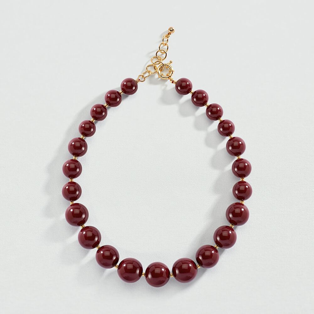 Collar corto ROYAL - Bordeos / Dorado - Collar corto  | Agatha