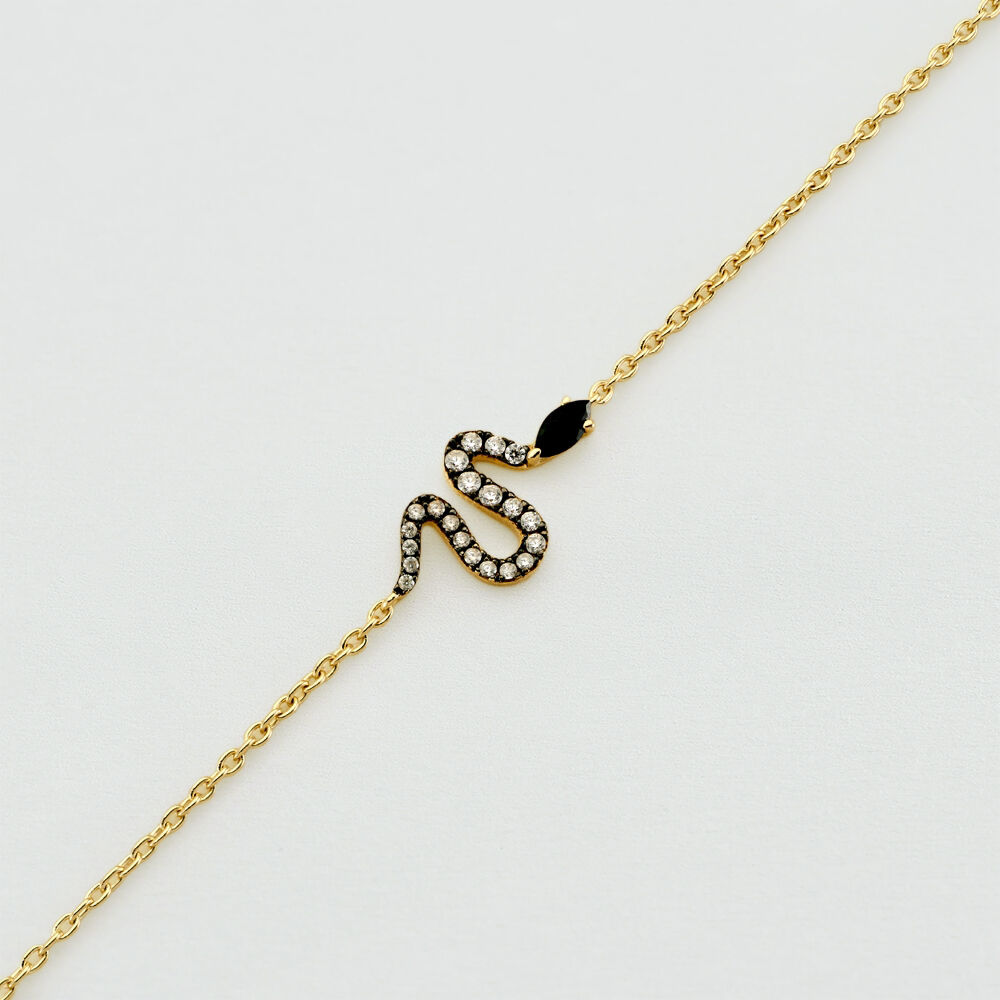 Pulsera de cadena SNAKY - Cristal / Gris - Pulsera de cadena  | Agatha