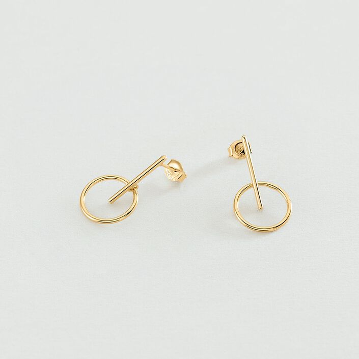 Pendientes largos PHILRING - Dorado - Pendientes  | Agatha