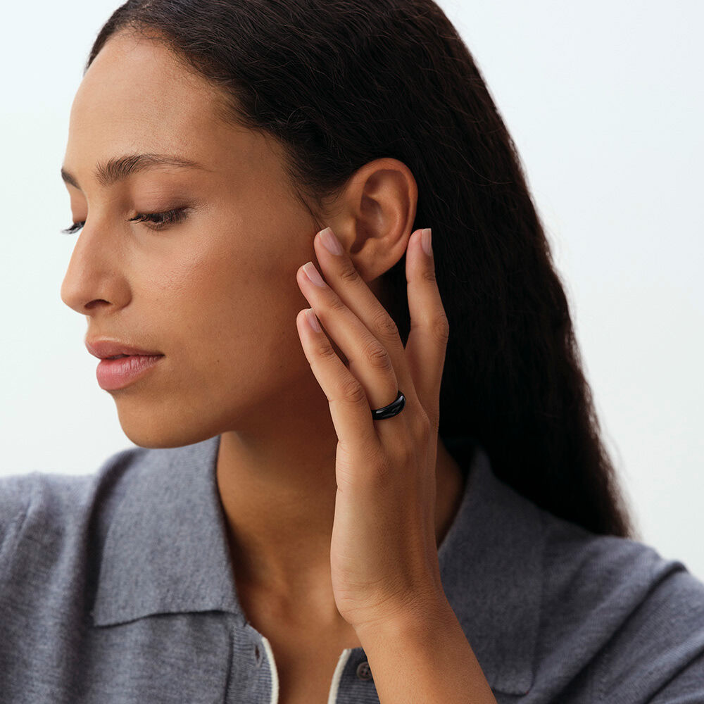 Anillo fino LEO - Negro / Oro - Anillos  | Agatha
