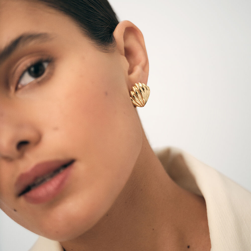 Pendientes largos N-13 - Dorado - Pendientes de fantas&iacute;a  | Agatha