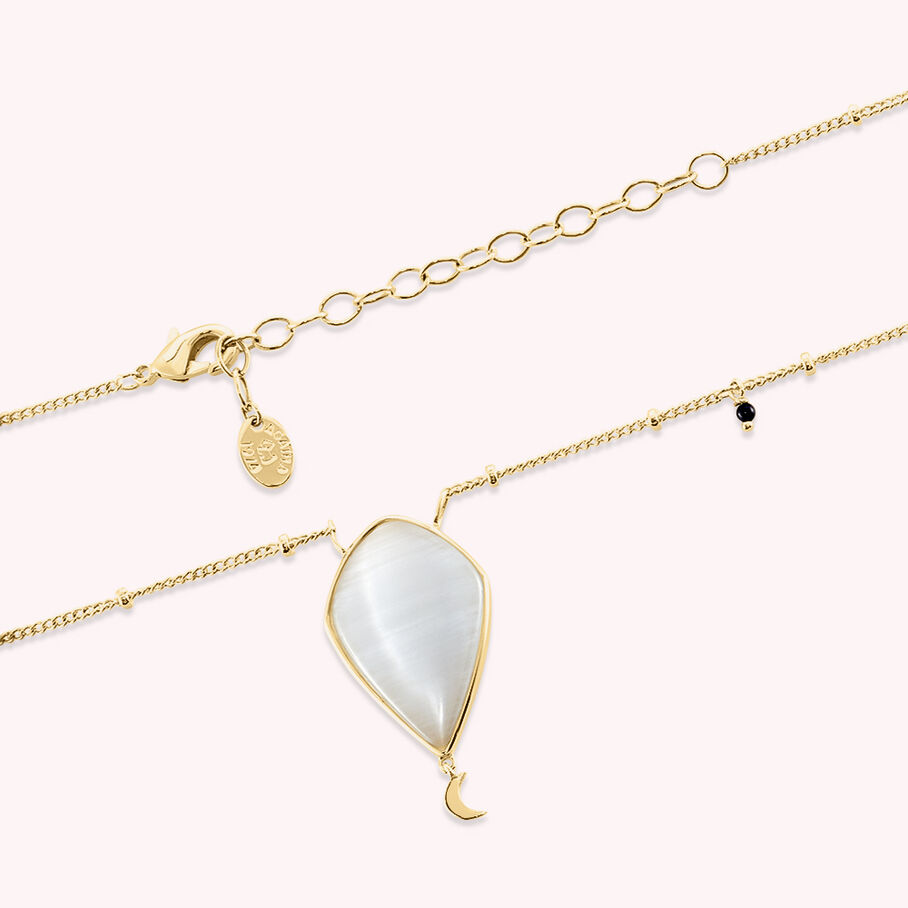 Collar midi ECLIPSE - Blanco / Oro - Collares  | Agatha