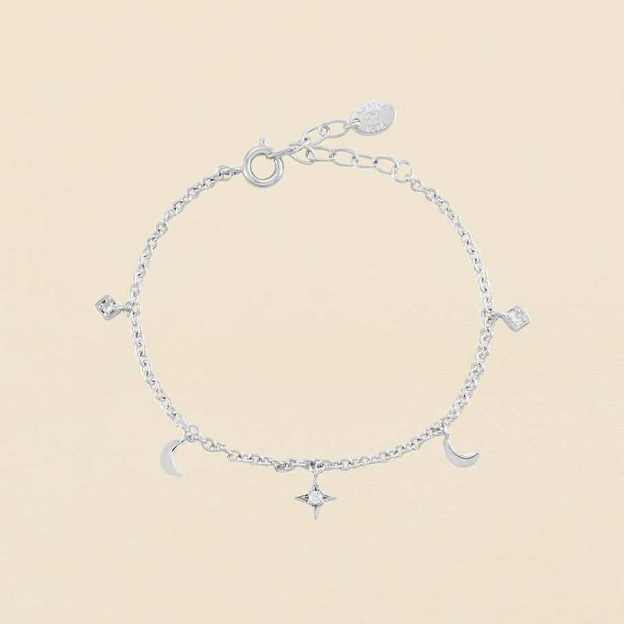 Pulsera de cadena GALAXIE - Cristal / Plateado - Pulseras  | Agatha