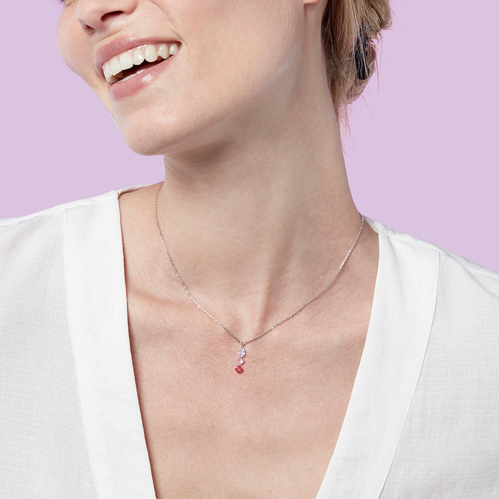 Collar corto PETILLE - Rosa / Plata - Collar corto  | Agatha