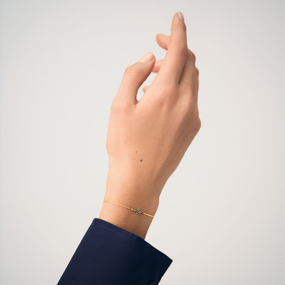 Pulsera de cadena BELOVED - Multicolor / Oro - Pulsera de cadena  | Agatha