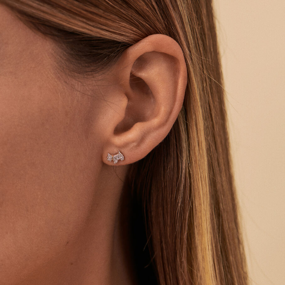 Pendientes cortos MASCOTTE - Plata / Oro - Pendientes  | Agatha