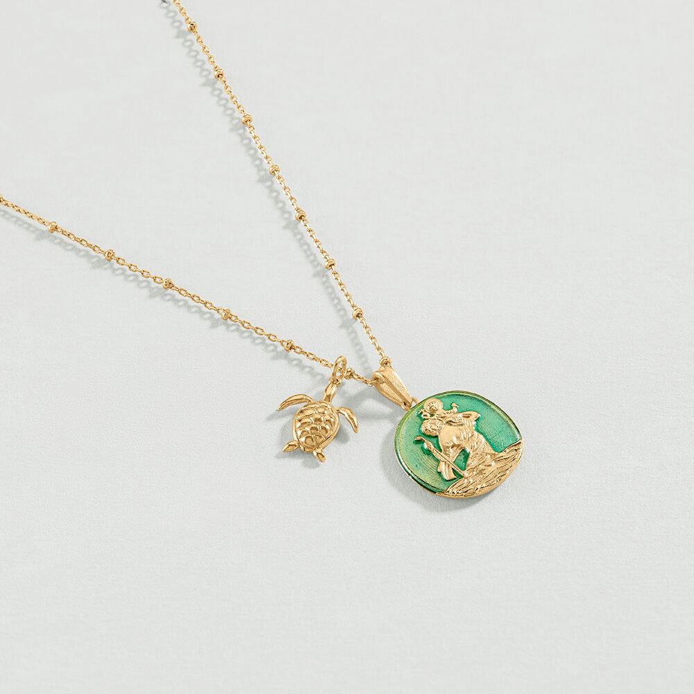 Collar corto TWILIGHT - Verde / Dorado - Collar corto  | Agatha