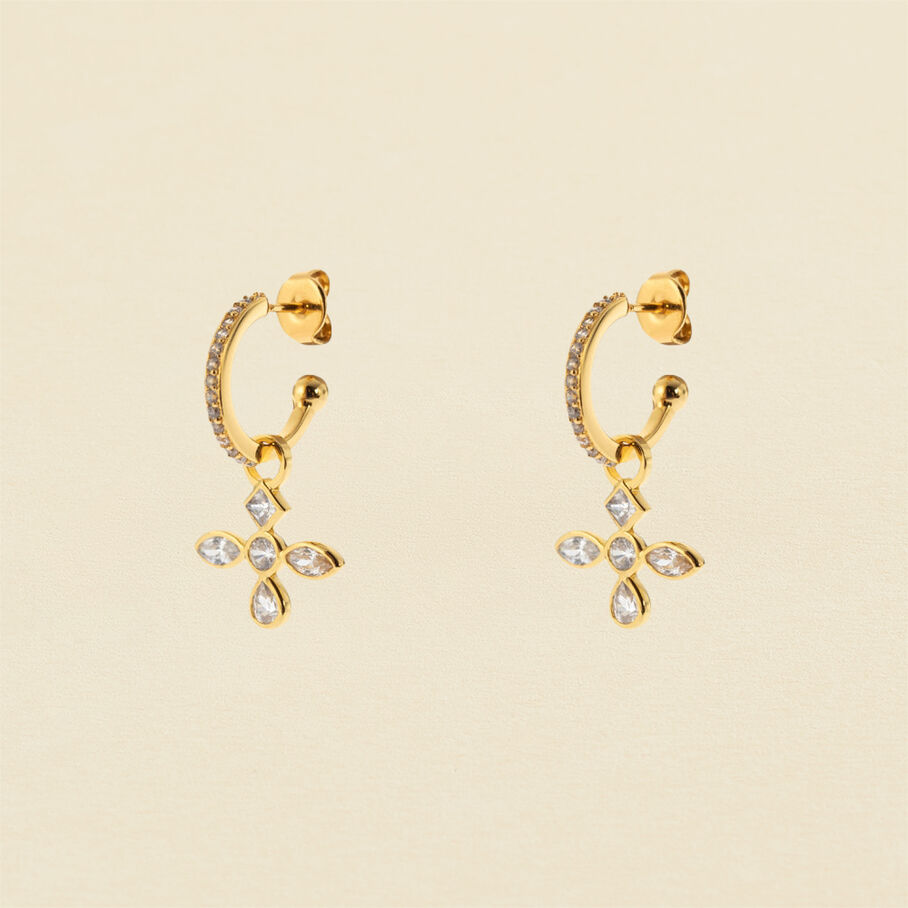 Criollas LUCES - Cristal / Oro - Pendientes  | Agatha