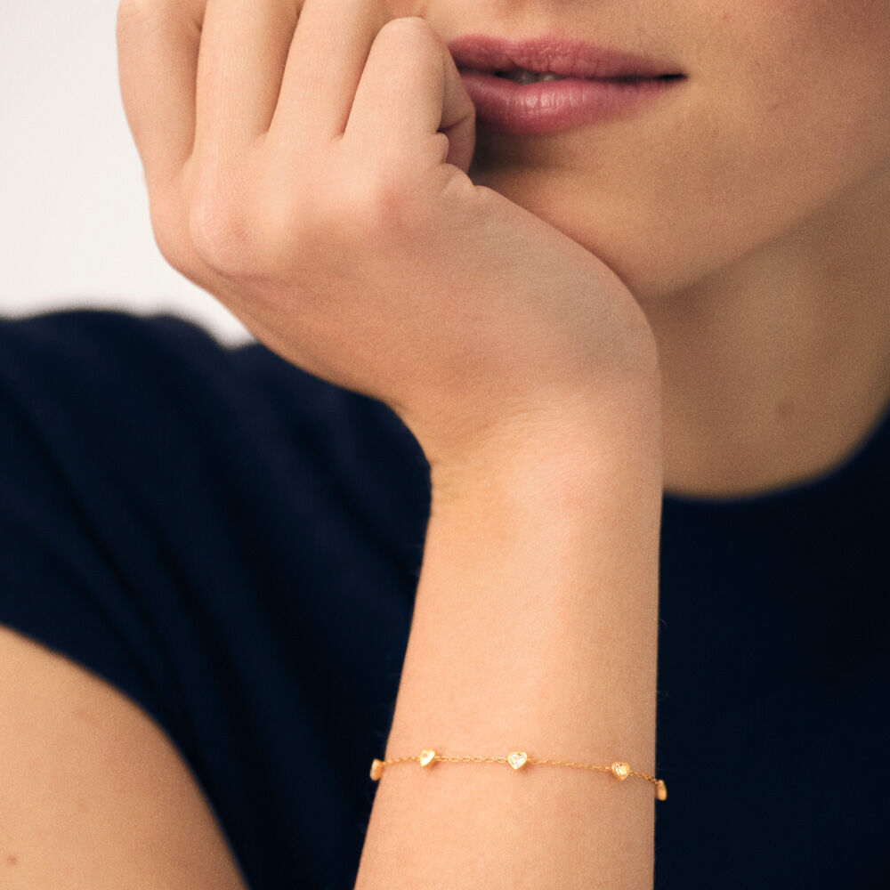 Pulsera de cadena ADOREE - Cristal / Dorado - Pulsera de cadena  | Agatha