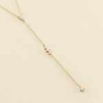 Collar midi PIRAMIDE - Cristal / Dorado - Collares  | Agatha