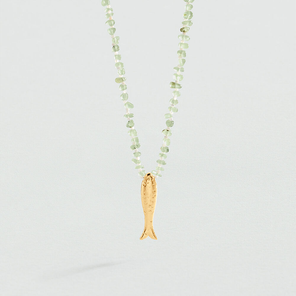 Collar midi CALMA - Verde / Dorado - Collares  | Agatha