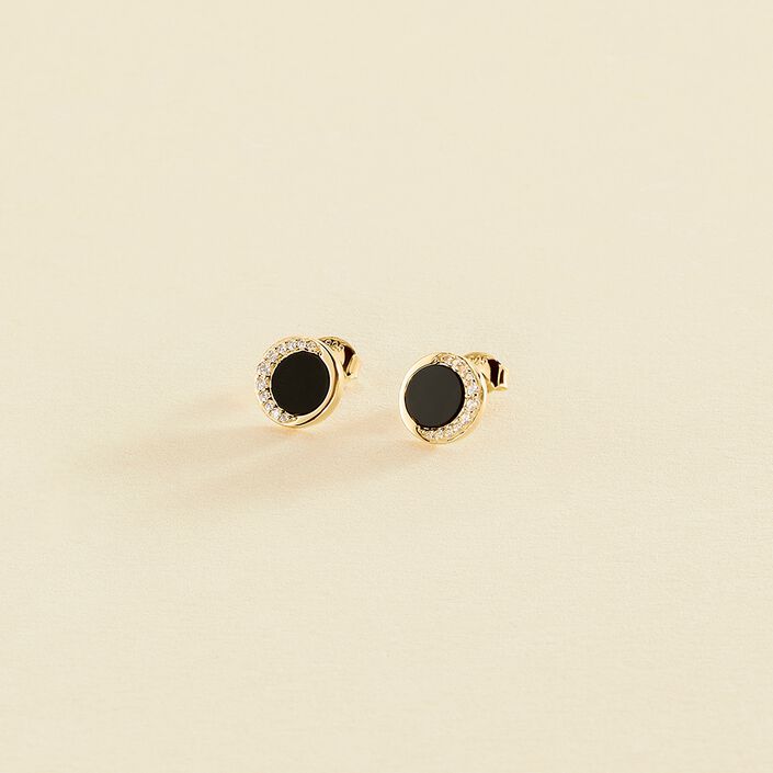 Pendientes cortos MOONONYX - Onix - Pendientes  | Agatha