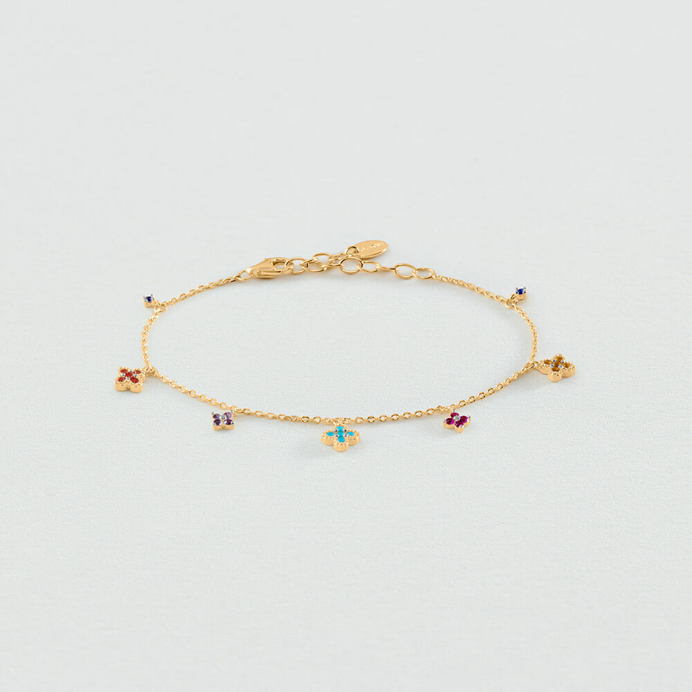 Pulsera de cadena BELOVED - Multicolor / Oro - Pulsera de cadena  | Agatha