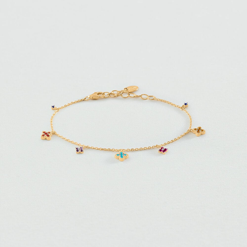 Pulsera de cadena BELOVED - Multicolor / Oro - Pulsera de cadena  | Agatha