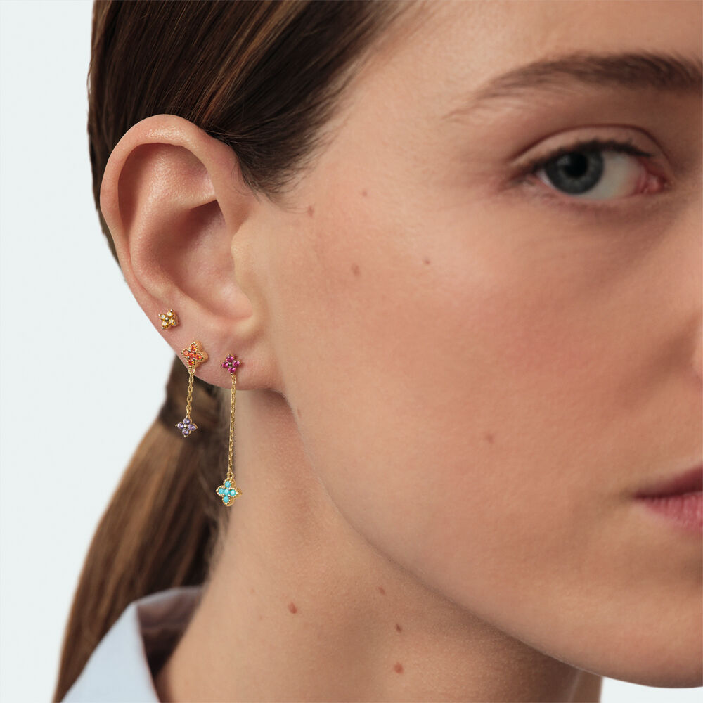 Pendientes cortos BELOVED MIX & MATCH - Multicolor / Oro - Pendientes cortos  | Agatha