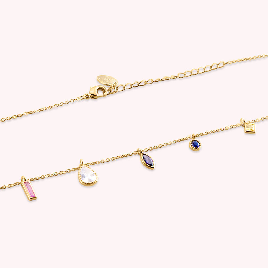 Collar corto RAINBOW - Multicolor / Oro - Collares  | Agatha