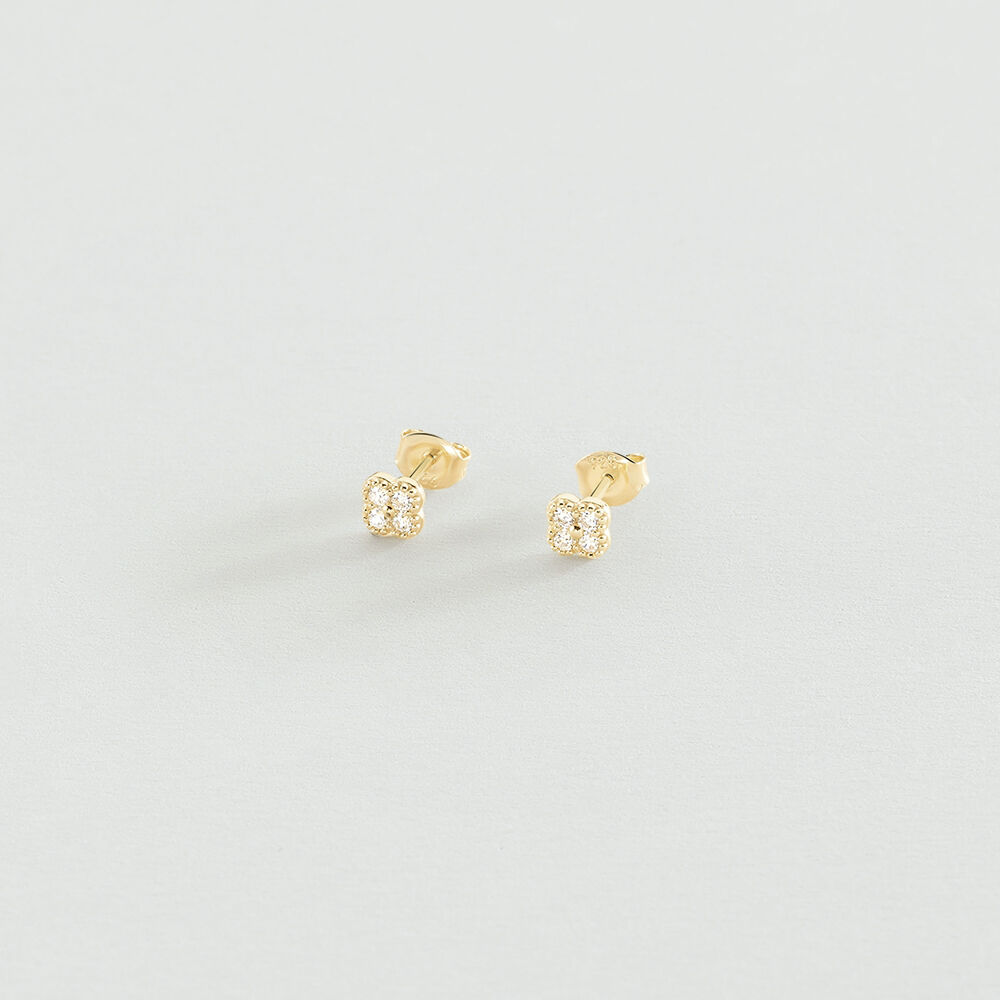 Pendientes cortos BELOVED - Cristal / Dorado - Pendientes cortos  | Agatha