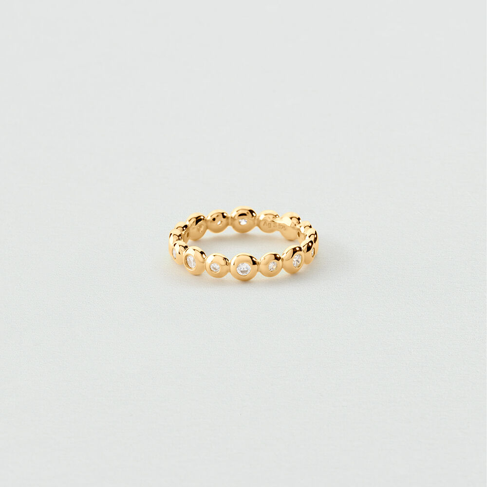 Anillo fino ODEON - Cristal / Dorado - Anillos  | Agatha