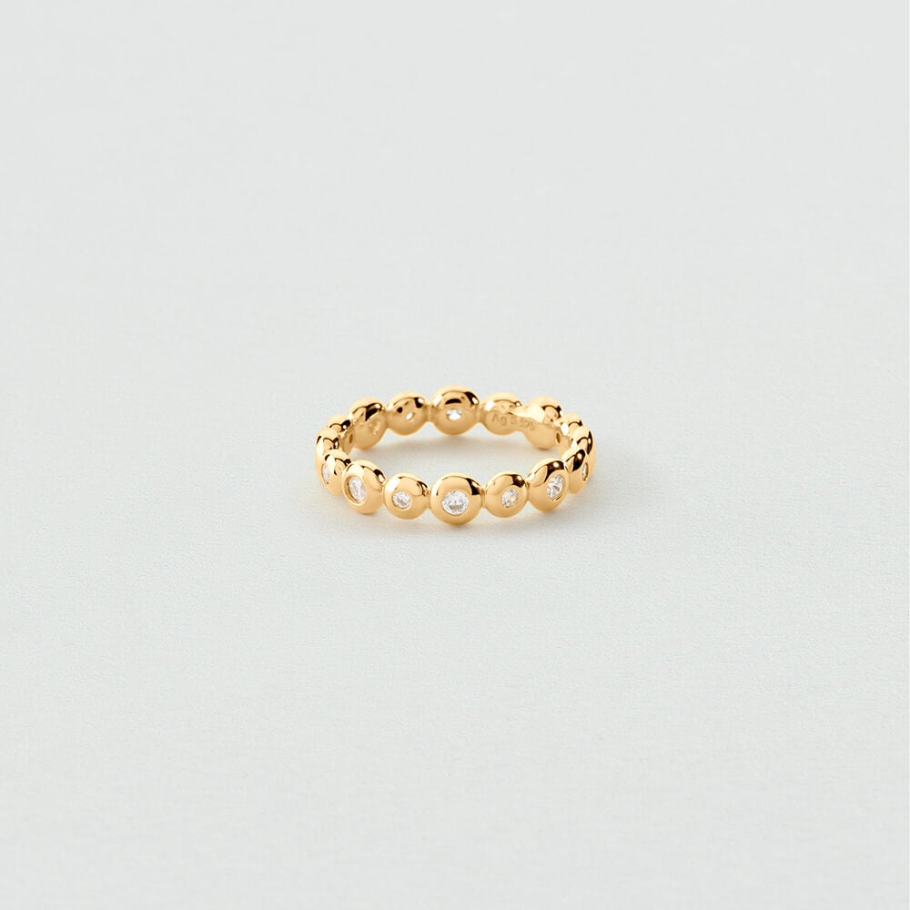 Anillo fino ODEON - Cristal / Dorado - Anillos  | Agatha