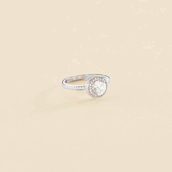 Anillo fino IMPERIAL - Cristal / Plateado - Anillos  | Agatha