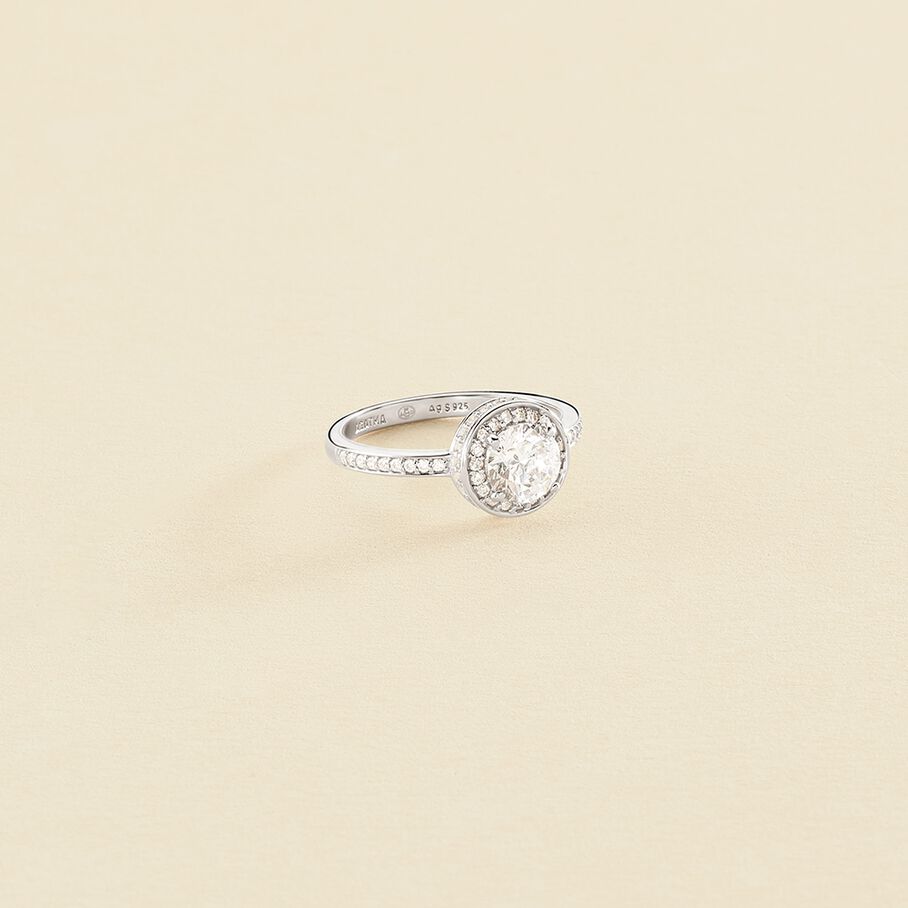 Anillo fino IMPERIAL - Cristal / Plateado - Anillos  | Agatha