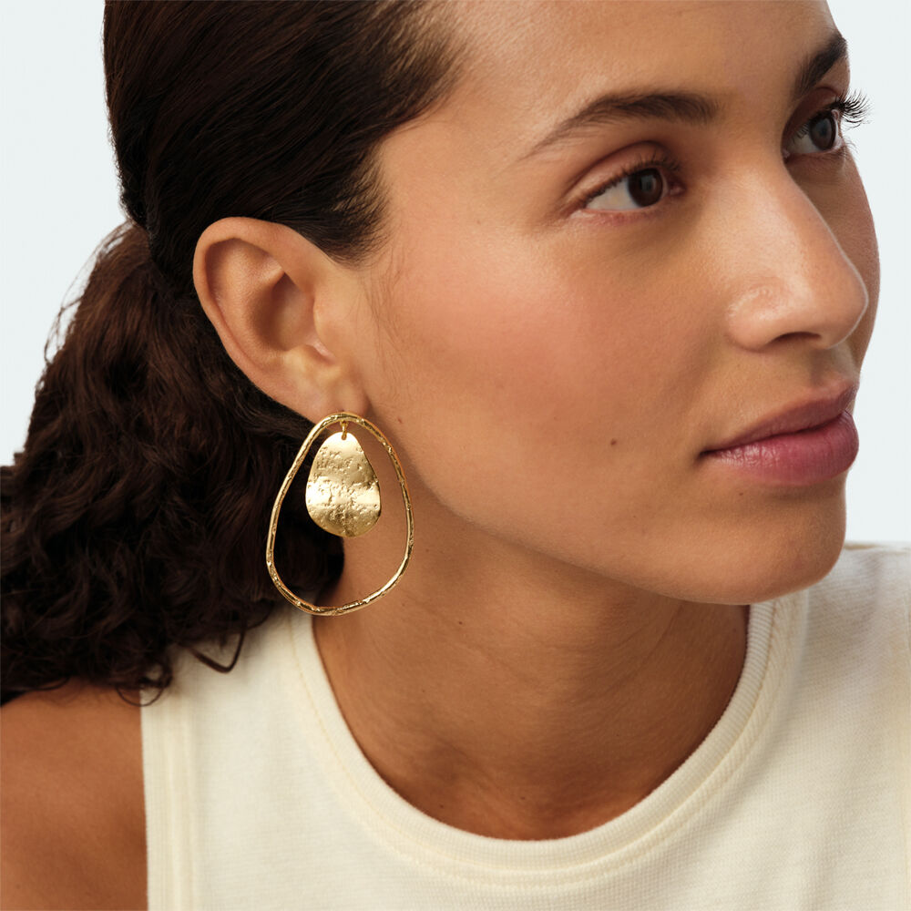 Pendientes largos CALMA - Dorado - Pendientes  | Agatha
