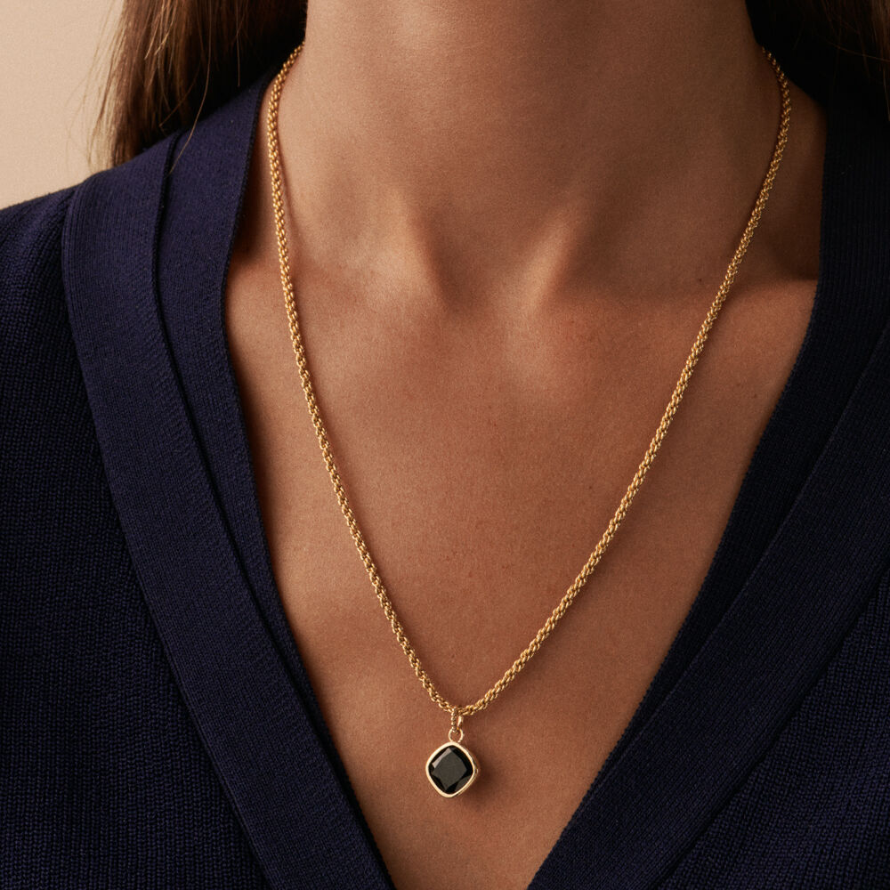 Colgante AMULETO DE LUZ - Negro / Oro - Colgante  | Agatha