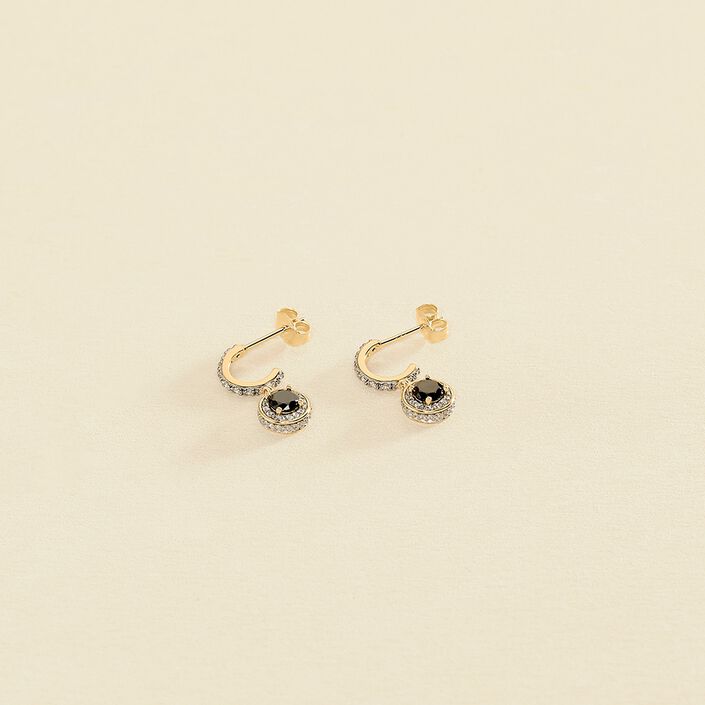 Criollas IMPERIAL - Negro / Oro - Pendientes  | Agatha