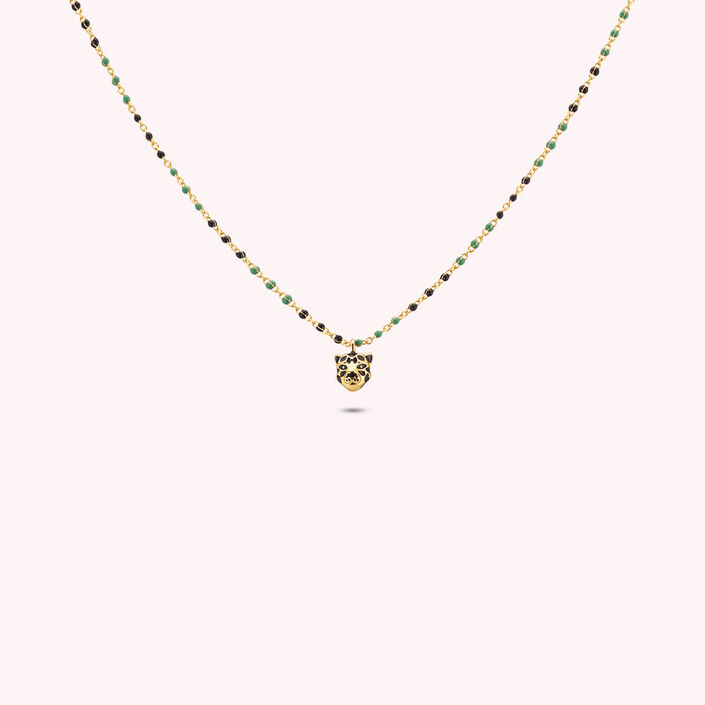 Collar corto SMARTY - Verde / Negro - Collares  | Agatha