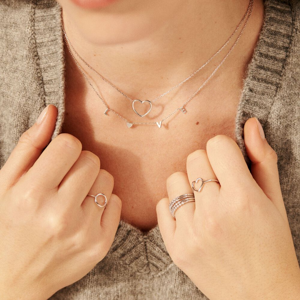 Collar corto WITH LOVE - Plata - Outlet  | Agatha