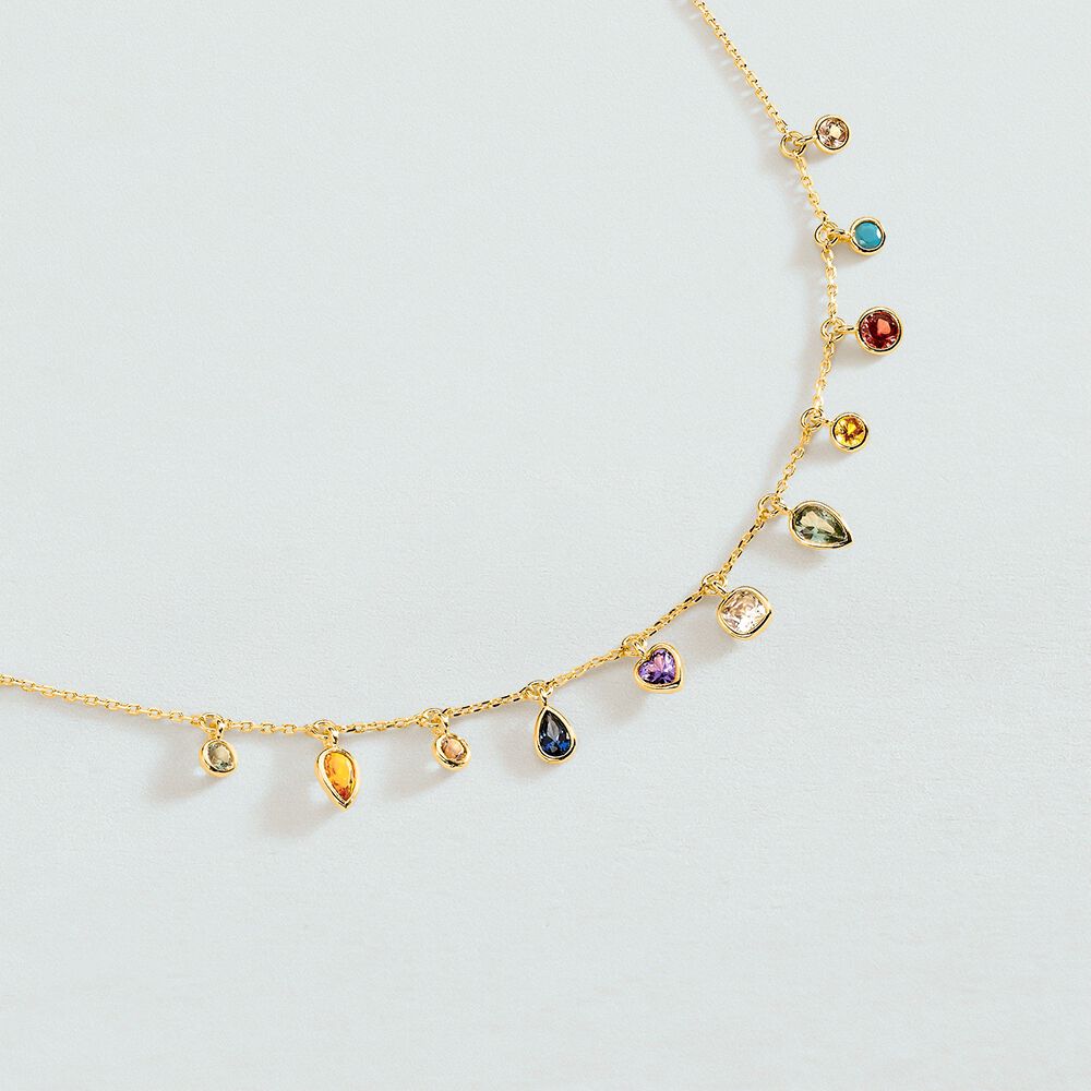 Collar corto CANDY - Multicolor / Oro - Collar corto  | Agatha