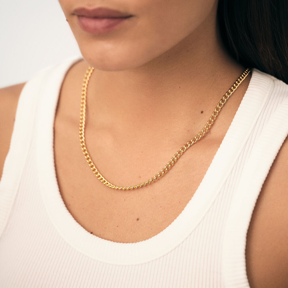 Collar midi CADENA GOURMETTE - Dorado - Collar de fantasía  | Agatha