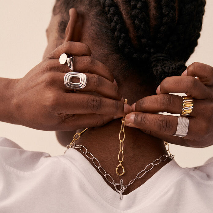 Anillo ancho TWISTED - Plata / Oro - Anillos  | Agatha