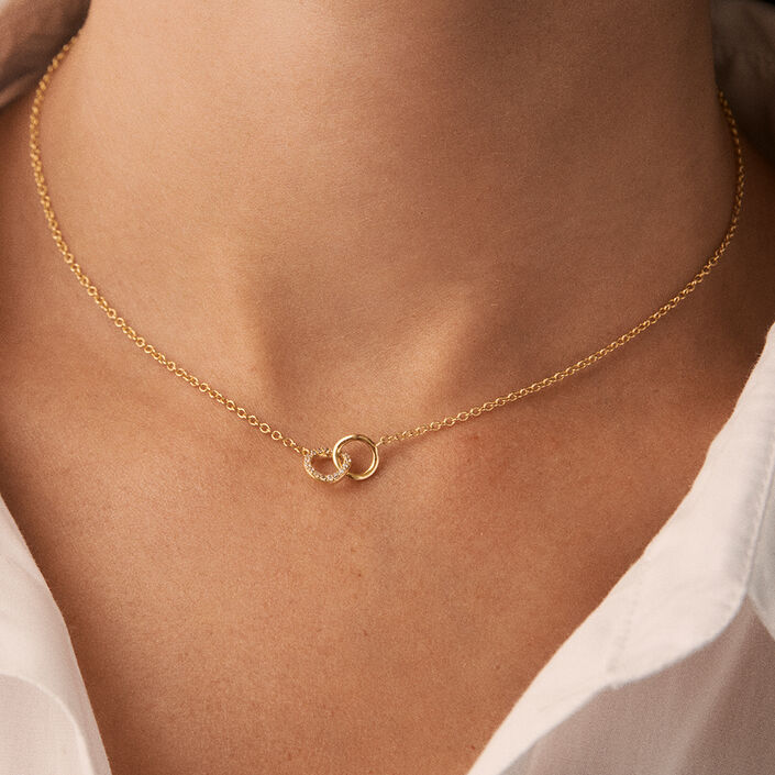 Collar corto RONDOU - Cristal / Dorado - Collares  | Agatha