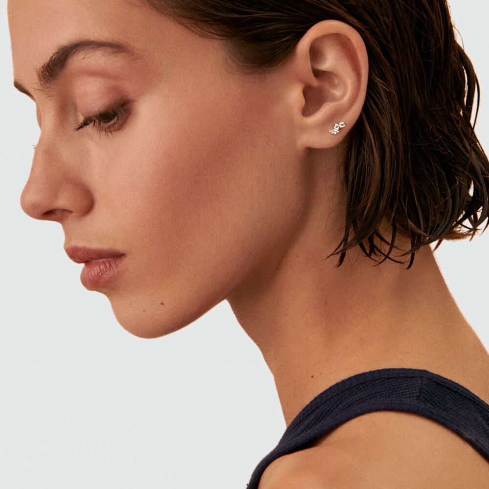 Piercing mini AMAS - Cristal / Plateado - Piercings  | Agatha