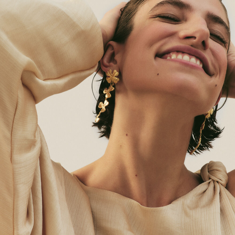 Pendientes largos FELICIA - Dorado - Pendientes de fantas&iacute;a  | Agatha