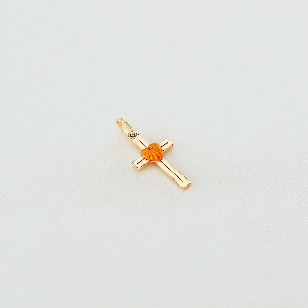 Colgante CRUZCOR - Naranja / Oro - Colgante  | Agatha
