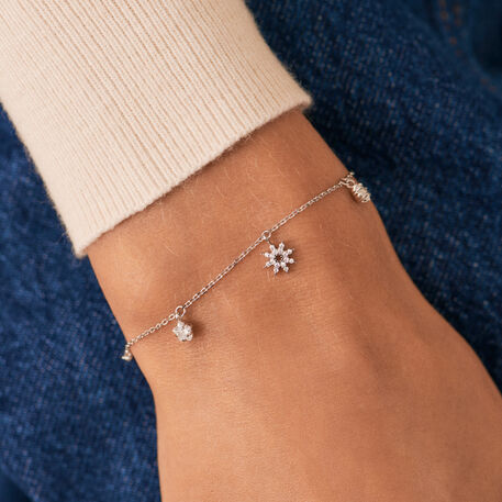 Pulsera de cadena SPACE AGE - Cristal / Plateado - Pulseras  | Agatha