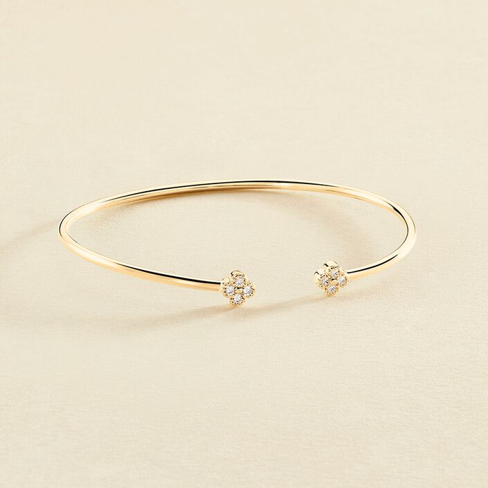 Pulsera rígida BELOVED - Cristal / Dorado - Pulseras  | Agatha