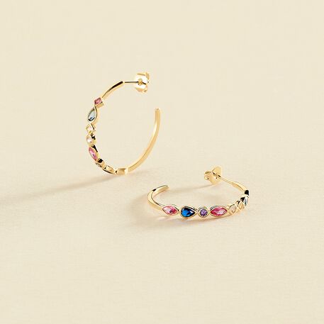 Criollas ARCO - Multicolor / Oro - Pendientes  | Agatha