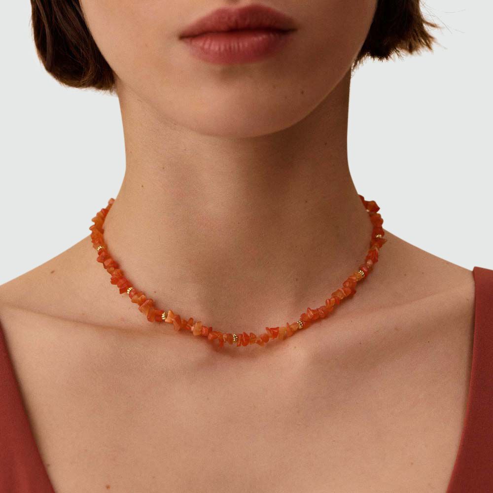 Collar corto ILIOS - Cornalina - Collar corto  | Agatha