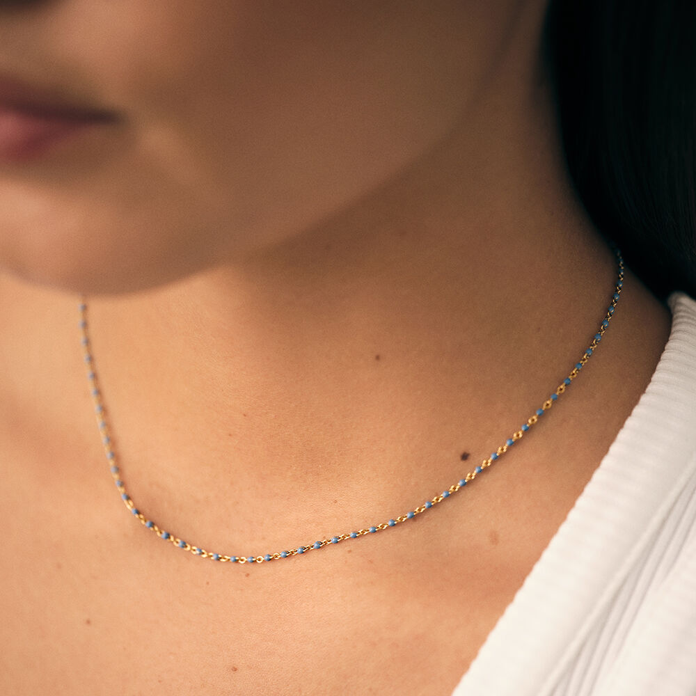 Collar corto SMARTY - Azul / Oro - Collar corto  | Agatha