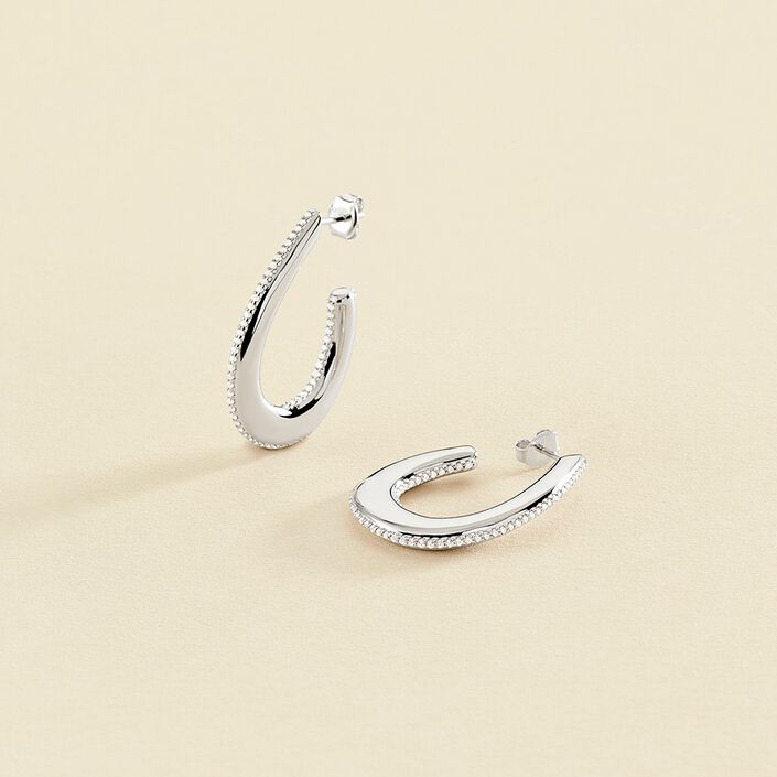 Criollas GEMINI - Cristal / Plateado - Pendientes  | Agatha