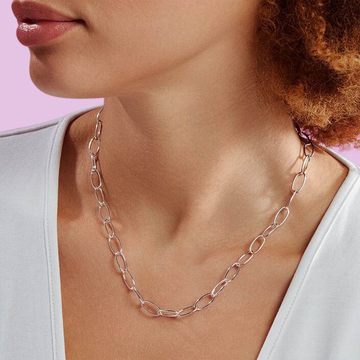 Collar midi CHAIN - Plateado - Collares  | Agatha